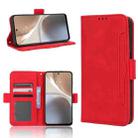 For Motorola Moto G32 Skin Feel Calf Texture Card Slots Leather Phone Case(Red) - 1