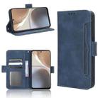 For Motorola Moto G32 Skin Feel Calf Texture Card Slots Leather Phone Case(Blue) - 1