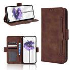 For Nothing Phone 1 Skin Feel Calf Texture Card Slots Leather Phone Case(Brown) - 1