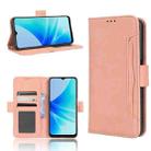 For OPPO A57 5G / 4G Skin Feel Calf Texture Card Slots Leather Phone Case(Pink) - 1