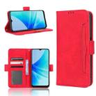 For OPPO A57 5G / 4G Skin Feel Calf Texture Card Slots Leather Phone Case(Red) - 1