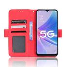 For OPPO A97 5G Skin Feel Calf Texture Card Slots Leather Phone Case(Red) - 3