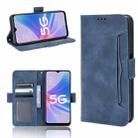 For OPPO A97 5G Skin Feel Calf Texture Card Slots Leather Phone Case(Blue) - 1
