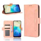 For vivo Y02s Skin Feel Calf Texture Card Slots Leather Phone Case(Pink) - 1