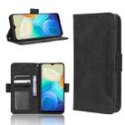 For vivo Y02s Skin Feel Calf Texture Card Slots Leather Phone Case(Black) - 1