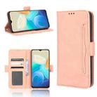 For vivo Y77 5G Skin Feel Calf Texture Card Slots Leather Phone Case(Pink) - 1