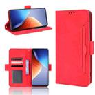 For Tecno Camon 19 Pro Skin Feel Calf Texture Card Slots Leather Phone Case(Red) - 1