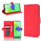 For Tecno Spark 9 Pro Skin Feel Calf Texture Card Slots Leather Phone Case(Red) - 1