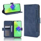 For Tecno Spark 9 Pro Skin Feel Calf Texture Card Slots Leather Phone Case(Blue) - 1
