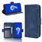 For ASUS Zenfone 9 Skin Feel Calf Texture Card Slots Leather Phone Case(Blue) - 1