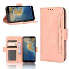 For ZTE Avid 589 Z5158 Skin Feel Calf Texture Card Slots Leather Phone Case(Pink) - 1