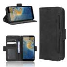 For ZTE Avid 589 Z5158 Skin Feel Calf Texture Card Slots Leather Phone Case(Black) - 1