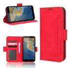 For ZTE Avid 589 Z5158 Skin Feel Calf Texture Card Slots Leather Phone Case(Red) - 1