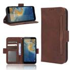 For ZTE Avid 589 Z5158 Skin Feel Calf Texture Card Slots Leather Phone Case(Brown) - 1