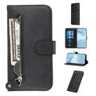 For Galaxy S20+ Fashion Calf Texture Zipper Horizontal Flip Leather Case with Stand & Card Slots & Wallet Function(Black) - 1
