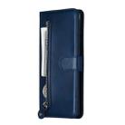 For Galaxy S20 Ultra Fashion Calf Texture Zipper Horizontal Flip Leather Case with Stand & Card Slots & Wallet Function(Blue) - 4