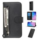 For Galaxy S20 Ultra Fashion Calf Texture Zipper Horizontal Flip Leather Case with Stand & Card Slots & Wallet Function(Black) - 1