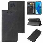For OPPO A16K Magnetic Closure Leather Phone Case(Black) - 1
