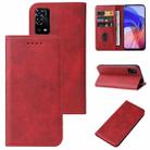 For OPPO A55 Magnetic Closure Leather Phone Case(Red) - 1