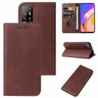 For OPPO A94 5G Magnetic Closure Leather Phone Case(Brown) - 1
