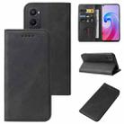 For OPPO A96 4G / A36 4G / A76 4G / K10 4G / Realme 9i  Magnetic Closure Leather Phone Case(Black) - 1