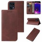 For OPPO Find X5 Pro Magnetic Closure Leather Phone Case(Brown) - 1
