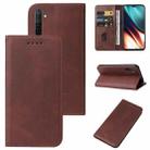 For OPPO K5 Magnetic Closure Leather Phone Case(Brown) - 1