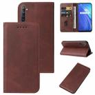 For Realme 6 Magnetic Closure Leather Phone Case(Brown) - 1