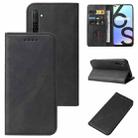 For Realme 6S Magnetic Closure Leather Phone Case(Black) - 1
