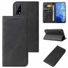 For Realme 7 5G Magnetic Closure Leather Phone Case(Black) - 1