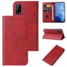 For Realme 7 5G Magnetic Closure Leather Phone Case(Red) - 1