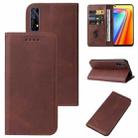 For Realme 7 Global Magnetic Closure Leather Phone Case(Brown) - 1