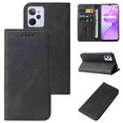For Realme C31 Magnetic Closure Leather Phone Case(Black) - 1