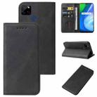 For Realme Q2i Magnetic Closure Leather Phone Case(Black) - 1