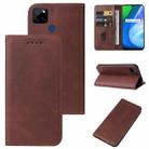 For Realme Q2i Magnetic Closure Leather Phone Case(Brown) - 1