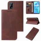 For Realme V5 5G Magnetic Closure Leather Phone Case(Brown) - 1