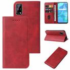 For Realme V5 5G Magnetic Closure Leather Phone Case(Red) - 1