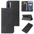 For Realme V15 Magnetic Closure Leather Phone Case(Black) - 1