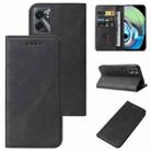 For Realme V23 Magnetic Closure Leather Phone Case(Black) - 1