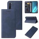 For OPPO Reno3 Youth Magnetic Closure Leather Phone Case(Blue) - 1