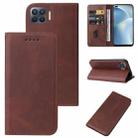 For OPPO Reno4 F Magnetic Closure Leather Phone Case(Brown) - 1