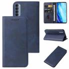 For OPPO Reno4 Pro Magnetic Closure Leather Phone Case(Blue) - 1