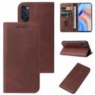 For OPPO Reno4 Pro 5G Magnetic Closure Leather Phone Case(Brown) - 1