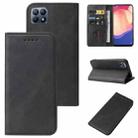 For OPPO Reno4 SE Magnetic Closure Leather Phone Case(Black) - 1