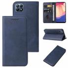 For OPPO Reno4 SE Magnetic Closure Leather Phone Case(Blue) - 1