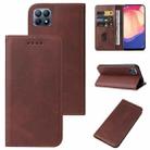 For OPPO Reno4 SE Magnetic Closure Leather Phone Case(Brown) - 1