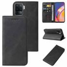 For OPPO Reno5 F Magnetic Closure Leather Phone Case(Black) - 1