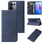 For OPPO Reno8 Pro Magnetic Closure Leather Phone Case(Blue) - 1