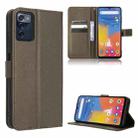 For Consumer Cellular ZMax 5G Diamond Texture Leather Phone Case(Brown) - 1