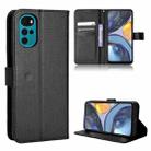 For Motorola Moto E32s / G22 Diamond Texture Leather Phone Case(Black) - 1